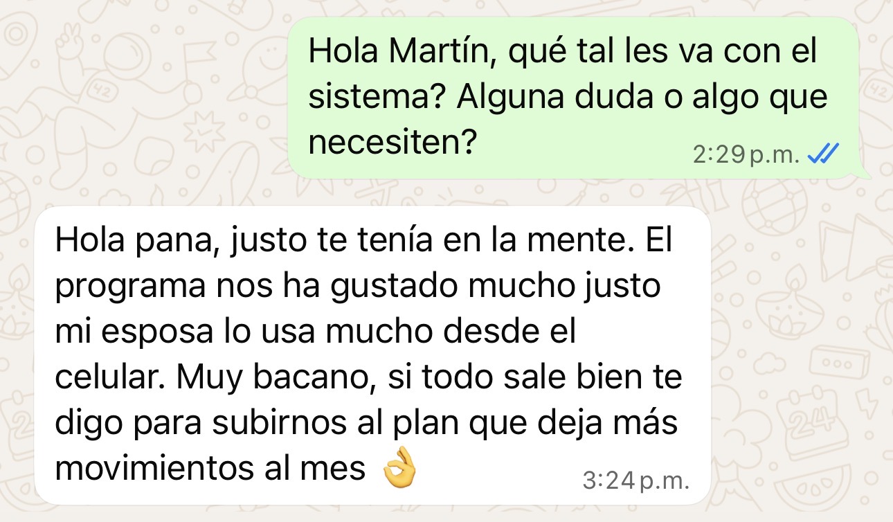Testimonio Martín - El programa nos ha gustado mucho, mi esposa lo usa desde el celular